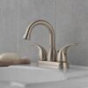 Peerless Two Handle Centerset Bathroom Sink Faucet in Brushed Nickel, P99694LF-BN-ECO - Image 2
