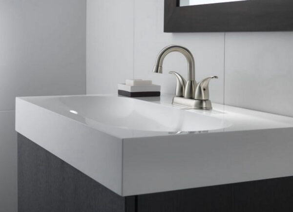 Peerless Two Handle Centerset Bathroom Sink Faucet in Brushed Nickel, P99694LF-BN-ECO - Image 4