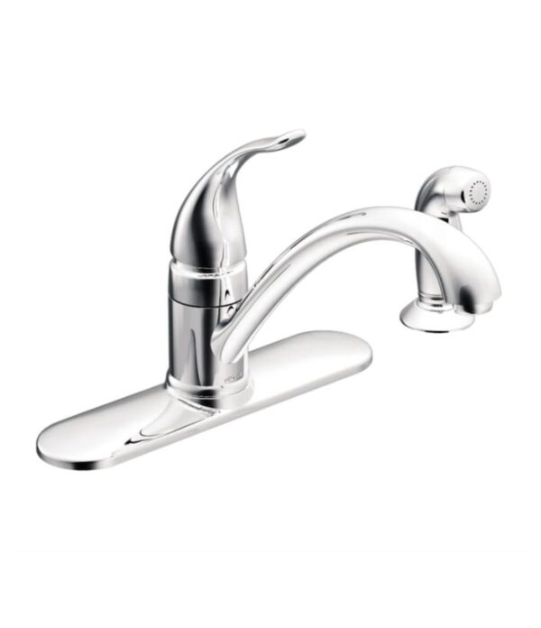 Moen Torrance Chrome Single Handle Low-arc Kitchen Faucet with Sprayer included