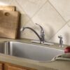 Moen Torrance Chrome Single Handle Low-arc Kitchen Faucet with Sprayer included - Image 7