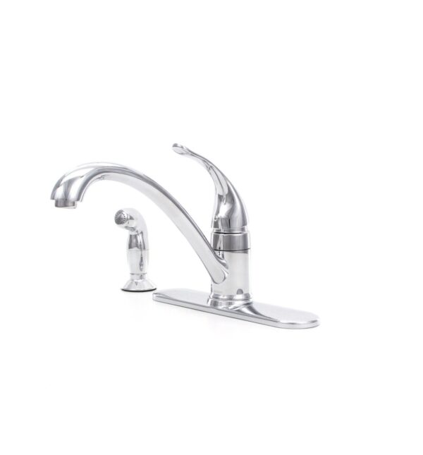 Moen Torrance Chrome Single Handle Low-arc Kitchen Faucet with Sprayer included - Image 9