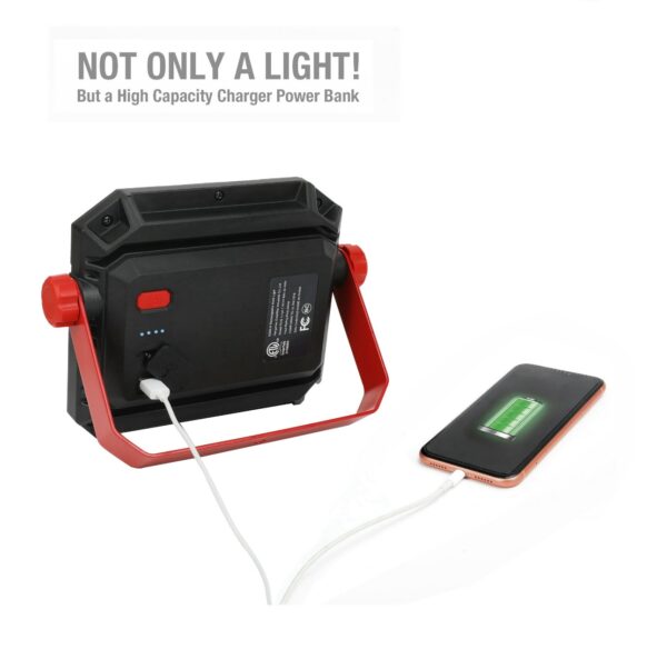 Hyper Tough 50W LED 5000 Lumen Rechargeable Free Standing Light, Handheld Portable Work Light - Image 5