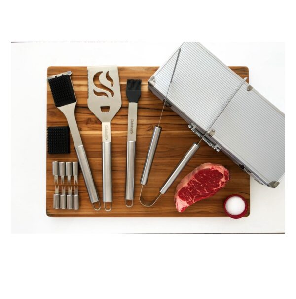 Cuisinart 14 Piece Deluxe Grilling Tool Set with Aluminum Case - Image 2