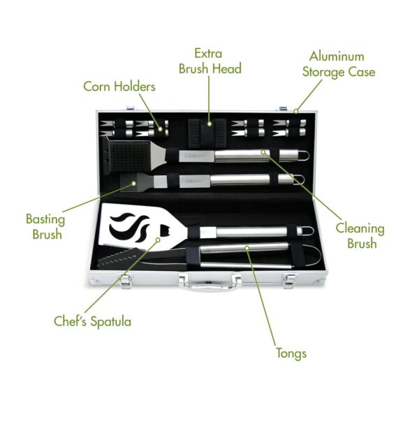 Cuisinart 14 Piece Deluxe Grilling Tool Set with Aluminum Case - Image 9