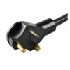 Auto Drive 14/3 STW 30 to 15-Amp Universal RV Adapter Extension Cord with Lighted End, 1.5ft, Black - Image 3