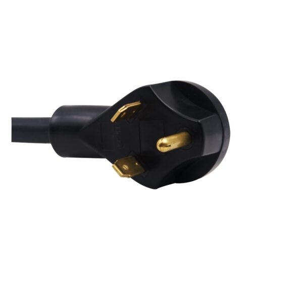 Auto Drive 14/3 STW 30 to 15-Amp Universal RV Adapter Extension Cord with Lighted End, 1.5ft, Black - Image 5