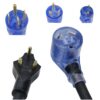 AutoDrive 10/3 STW 30 Amps RV Extension Cord with Lighted End, 30-feet, Black with 3 Adapters - Image 2