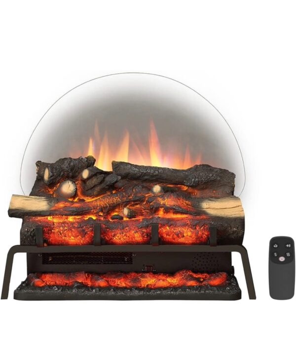 LegendFlame 23" W Free Standing Electric Fireplace Log Set, Fireplace Insert, Heater 750W/1500W