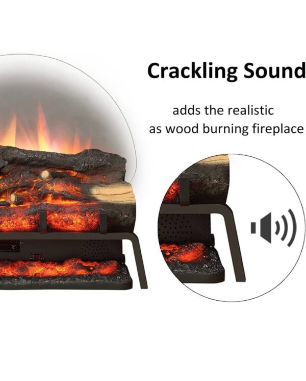 LegendFlame 23" W Free Standing Electric Fireplace Log Set, Fireplace Insert, Heater 750W/1500W - Image 3