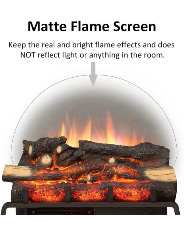 LegendFlame 23" W Free Standing Electric Fireplace Log Set, Fireplace Insert, Heater 750W/1500W - Image 4