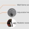 LegendFlame 23" W Free Standing Electric Fireplace Log Set, Fireplace Insert, Heater 750W/1500W - Image 9
