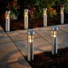 Mainstays Solar Powered Stainless Steel Bollard Landscape Path Light, 10 Lumens (12 Count) - Image 3
