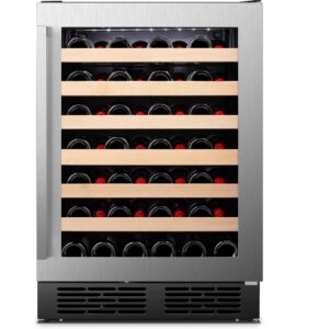 Hisense 23.4-in W 54-Bottles Stainless Steel Built-In /freestanding Indoor Wine Cooler