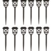 Mainstays Solar Powered Black Square LED Landscape Pathway Light with Plastic Lens,8 Lumens (12 Count)