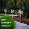 Mainstays Solar Powered Black Square LED Landscape Pathway Light with Plastic Lens,8 Lumens (12 Count) - Image 7