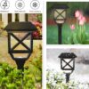 Mainstays Solar Powered Black Square LED Landscape Pathway Light with Plastic Lens,8 Lumens (12 Count) - Image 8