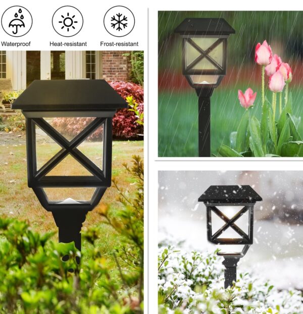 Mainstays Solar Powered Black Square LED Landscape Pathway Light with Plastic Lens,8 Lumens (12 Count) - Image 8