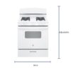 GE 30-in 4 Burners 4.8-cu ft Freestanding Natural Gas Range (White) - Image 5