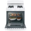 GE 30-in 4 Burners 4.8-cu ft Freestanding Natural Gas Range (White) - Image 3