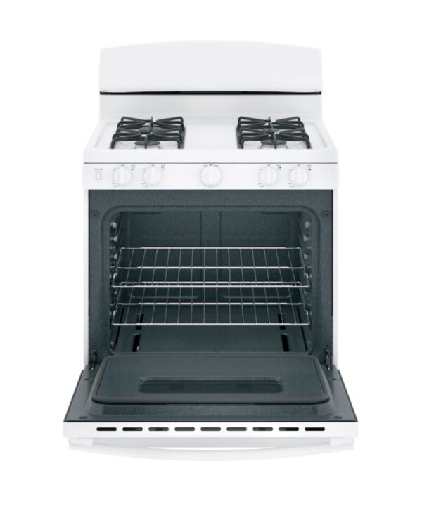 GE 30-in 4 Burners 4.8-cu ft Freestanding Natural Gas Range (White) - Image 4