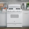 GE 30-in 4 Burners 4.8-cu ft Freestanding Natural Gas Range (White) - Image 2
