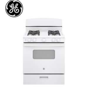 GE 30-in 4 Burners 4.8-cu ft Freestanding Natural Gas Range (White)
