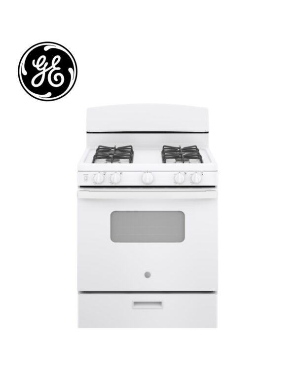 GE 30-in 4 Burners 4.8-cu ft Freestanding Natural Gas Range (White)