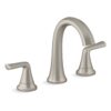 KOHLER Desette Brushed Nickel Widespread 2-Handle WaterSense Bathroom Sink Faucet with Drain