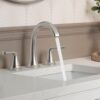 KOHLER Desette Brushed Nickel Widespread 2-Handle WaterSense Bathroom Sink Faucet with Drain - Image 3