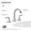 KOHLER Desette Brushed Nickel Widespread 2-Handle WaterSense Bathroom Sink Faucet with Drain - Image 4