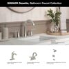 KOHLER Desette Brushed Nickel Widespread 2-Handle WaterSense Bathroom Sink Faucet with Drain - Image 9
