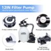 CIPU 12inch Sand Filter Pump System Handy 4-Way Valve for Above Ground Swimming Pools with Prefilter - Image 3