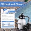 CIPU 12inch Sand Filter Pump System Handy 4-Way Valve for Above Ground Swimming Pools with Prefilter - Image 5