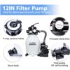 CIPU 12inch Sand Filter Pump System Handy 4-Way Valve for Above Ground Swimming Pools with Prefilter - Image 7