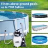 CIPU 12inch Sand Filter Pump System Handy 4-Way Valve for Above Ground Swimming Pools with Prefilter - Image 8