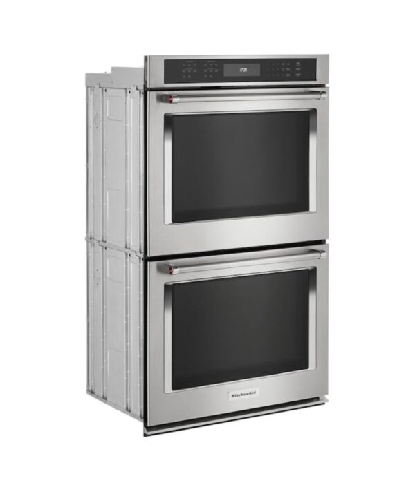 KitchenAid 30-in Double Electric Wall Oven Single-fan European Element Self-cleaning Stainless Steel - Image 2