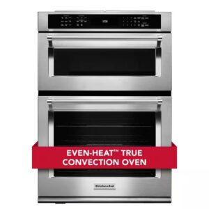 KitchenAid 30-in Self-cleaning Convection Microwave Wall Oven Combo (Stainless Steel)