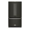 KitchenAid 20-cu ft Counter-depth French Door Refrigerator with Ice Maker (Black Stainless Steel) - Image 4