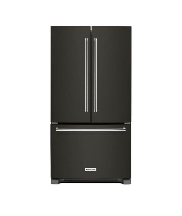 KitchenAid 20-cu ft Counter-depth French Door Refrigerator with Ice Maker (Black Stainless Steel) - Image 4
