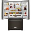 KitchenAid 20-cu ft Counter-depth French Door Refrigerator with Ice Maker (Black Stainless Steel) - Image 2