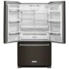 KitchenAid 20-cu ft Counter-depth French Door Refrigerator with Ice Maker (Black Stainless Steel) - Image 3