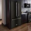 KitchenAid 20-cu ft Counter-depth French Door Refrigerator with Ice Maker (Black Stainless Steel) - Image 6
