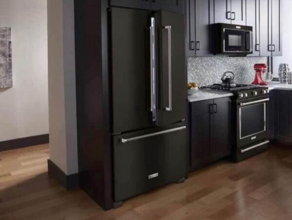 KitchenAid 20-cu ft Counter-depth French Door Refrigerator with Ice Maker (Black Stainless Steel) - Image 6