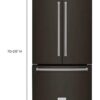KitchenAid 20-cu ft Counter-depth French Door Refrigerator with Ice Maker (Black Stainless Steel) - Image 8