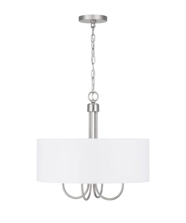 Progress Lighting Evanna 4-Light Brushed Nickel Transitional Dry rated Chandelier