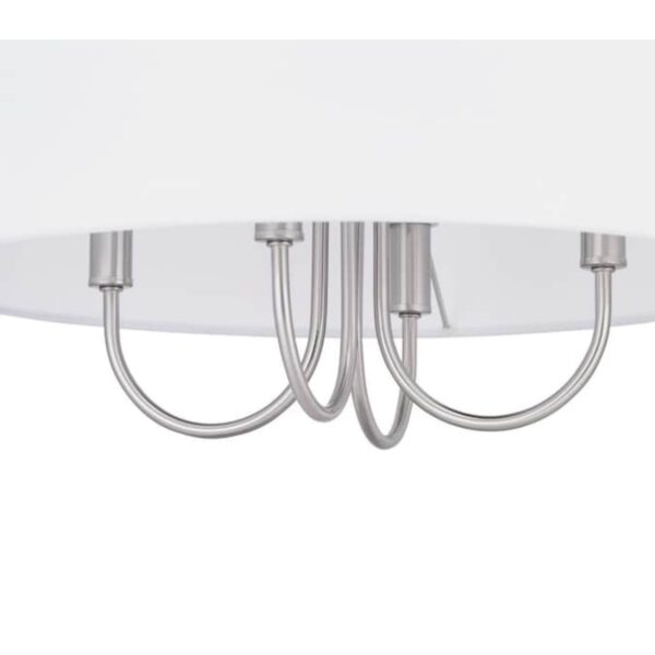 Progress Lighting Evanna 4-Light Brushed Nickel Transitional Dry rated Chandelier - Image 4