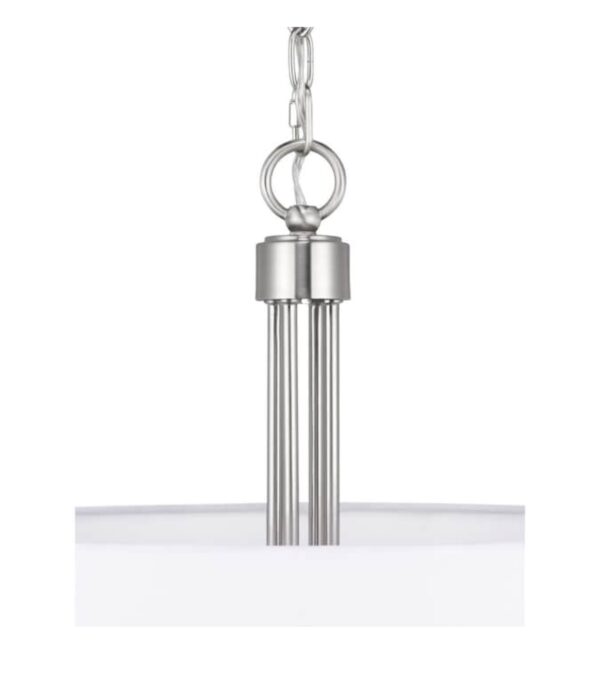 Progress Lighting Evanna 4-Light Brushed Nickel Transitional Dry rated Chandelier - Image 5