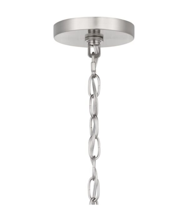 Progress Lighting Evanna 4-Light Brushed Nickel Transitional Dry rated Chandelier - Image 7