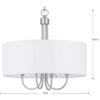 Progress Lighting Evanna 4-Light Brushed Nickel Transitional Dry rated Chandelier - Image 9