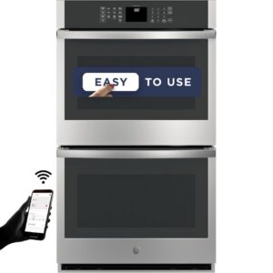 GE 30-in Smart Double Electric Wall Oven Self-cleaning (Stainless Steel)